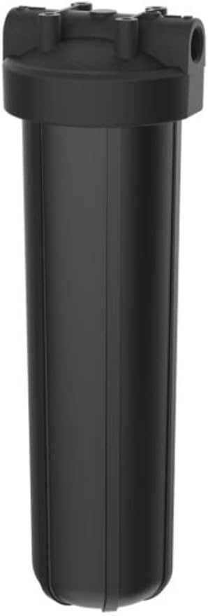 Pentair Pentek 150672 Big Black Filter Housing, 1" NPT #20 Whole House Heavy Duty Water Filter Housing with High-Flow Polypropylene (HFPP) Cap, 20 Inch, Black/Black