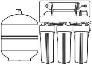 Geekpure 10 Inch Reverse Osmosis Water Filter Housing for RO Filtration System -1/4" Port-2.5"