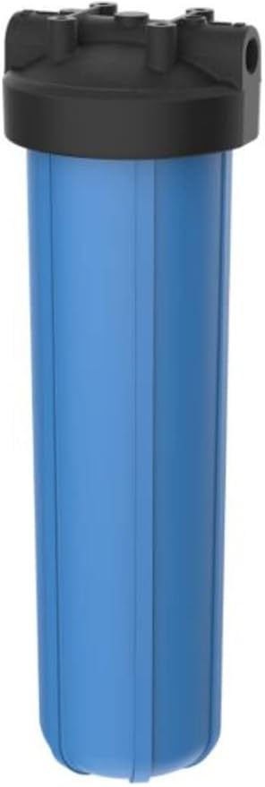 Pentair Pentek 150468 Big Blue Filter Housing, 3/4" NPT #20 Whole House Heavy Duty Water Filter Housing with High-Flow Polypropylene (HFPP) Cap, 20-Inch, Black/Blue