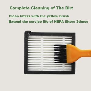 Replacement Parts for iRobot Roomba i7 i7+ i3 i3+ i4 i4+ i6 i6+ i8 i8+ E5 E6 E7 &J7 J7+ Vacuum Cleaner, 2 Set Rubber Brushes, 8 HEPA Filters, 8 Side Brushes, 1 Clean Brush, 1 Screwdriver, 22 Pack