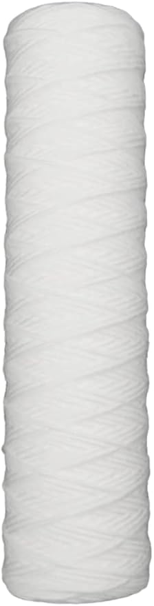 IPW Industries Inc. 5 Micron String Wound Water Filter for Universal Whole House Replacement Cartridge Sediment Filters for Well Water 10" x 2.5" - 6 Pack