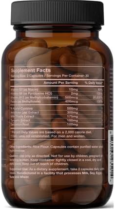 More. Longevity & Wellbeing Liver Support & Cleanse – Potent Extract-Based Formula with Antioxidants and Amino Acids – Liver Health & Digestive Balance – 60 Capsules (Made in USA)