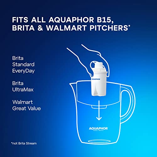 AQUAPHOR Water Filter Pitcher Ideal 7 Cup with 1 x B15 Filter - White