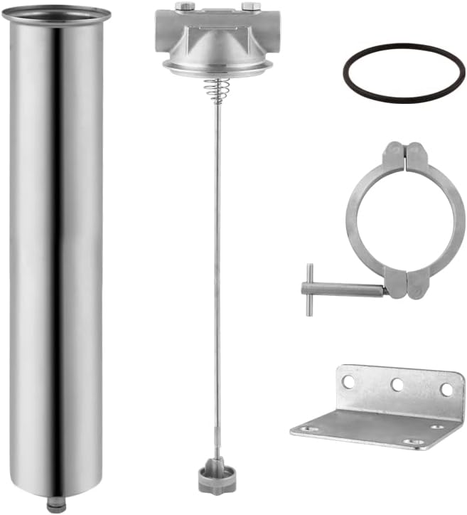 Amwater 304 Stainless Steel Filter Housing for Filter Cartridge, Water Filter Housing for Whole House Water Purification of Stainless Steel 304 (20" C Housing-1 NPT)