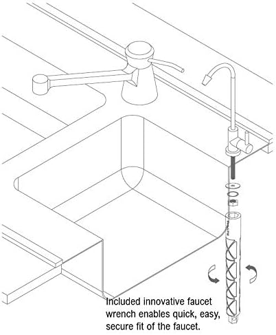 Non-airgap RO Faucet Reverse Osmosis Drinking Water Filtration System Water Dispenser Spout (Antique Brass). Vase Style with Faucet Wrench RO-FW148. NSF Certified.