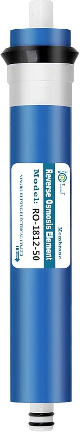 Huining 50GPD RO Membrane 1812/2012 Residential Reverse Osmosis Membrane Water Filter Cartrige Replacement for Home Drinking Water Filtration System Household Water Purifier