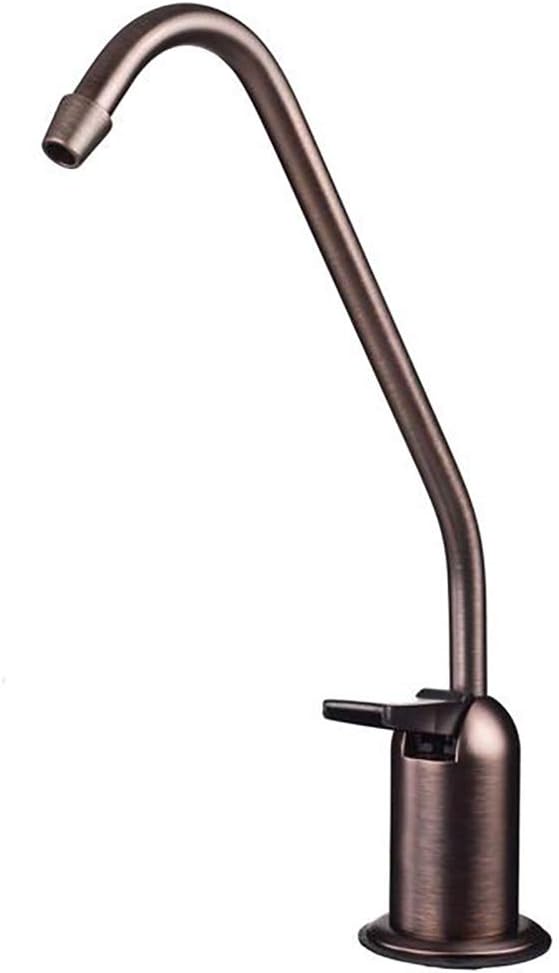 Watts Premier Standard Non-Air Gap Auxiliary Faucet with 1/4" Supply Tubing Connection for RO Reverse Osmosis Water Filtration Systems, Touch N'Flow Spring Loaded Handle, Antique Bronze