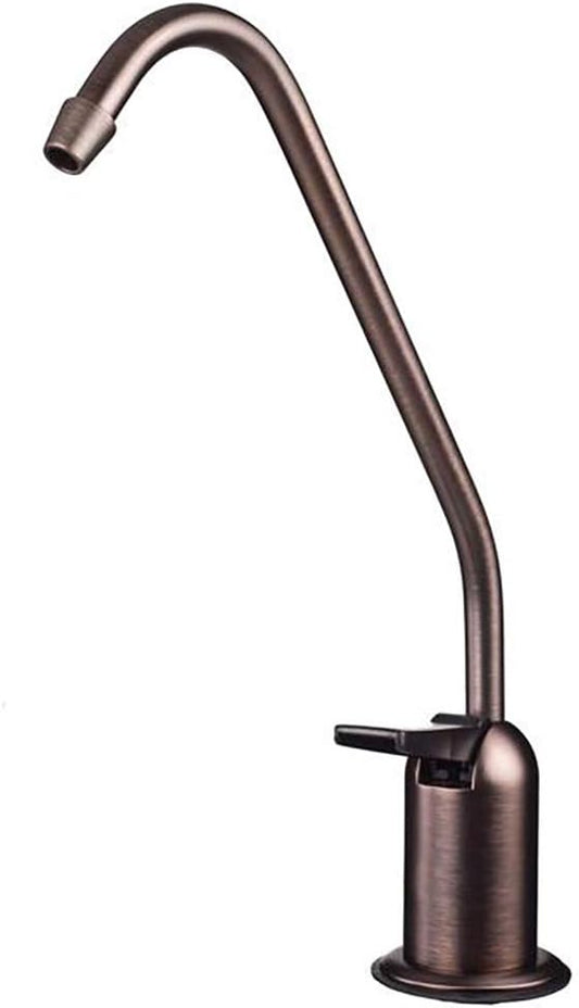Watts Premier Standard Non-Air Gap Auxiliary Faucet with 1/4" Supply Tubing Connection for RO Reverse Osmosis Water Filtration Systems, Touch N'Flow Spring Loaded Handle, Antique Bronze