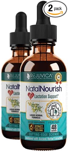 Rejuvica Health NatalNourish - Advanced Lactation Support Supplement - Liquid Delivery for Better Absorption - Fenugreek, Blessed Thistle, Anise, Fennel & More!