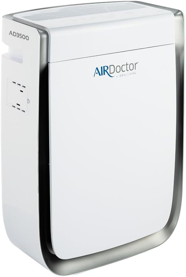 AIRDOCTOR AD3500 Air Purifier for Home and Large Rooms Up to 1260 sq. ft. 2x/hour | UltraHEPA, Carbon, VOC Filters and Air Quality Sensor. Captures Particles 100x Smaller Than HEPA