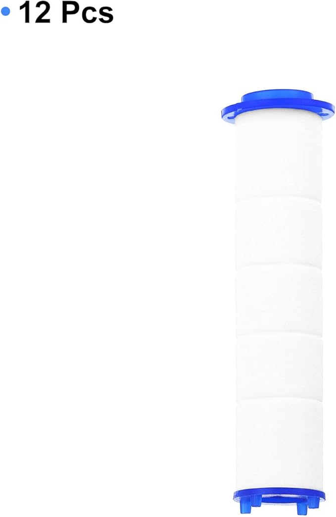 uxcell 12 Pcs Shower Head Filter 3.5 Inch PP Cotton Filter Cartridge Replacement High-Pressure Handheld Fan Shower Jet Sets