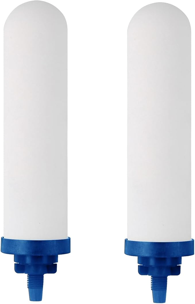 7" Ceramic Fluorine Filter, Replacement Filters for ProOne® G2.0 Filters, ProOne® Countertop Gravity Water Filter System and Berkey® Gravity Water Filter System(Pack of 2)