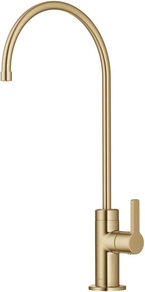 KRAUS Oletto Single Handle Drinking Water Filter Faucet for Reverse Osmosis or Water Filtration System in Brushed Brass, FF-103BB
