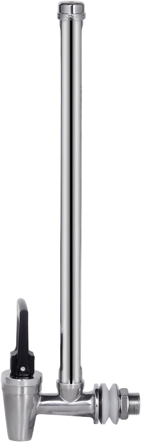 10 Inch 304 Stainless Steel Sight Glass Spigot Clear View Water Level with Red Floating Ball, Compatible with 3,4 Gallons of Berkey, Doulton, Waterdrop, Purewell Gravity Water Filter(10 Inch)