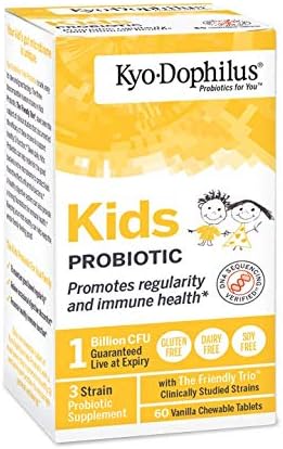 Kyo-Dophilius Kids Probiotic, Promotes Regularity and Immune Health*, 60 tablets (Packaging may vary)