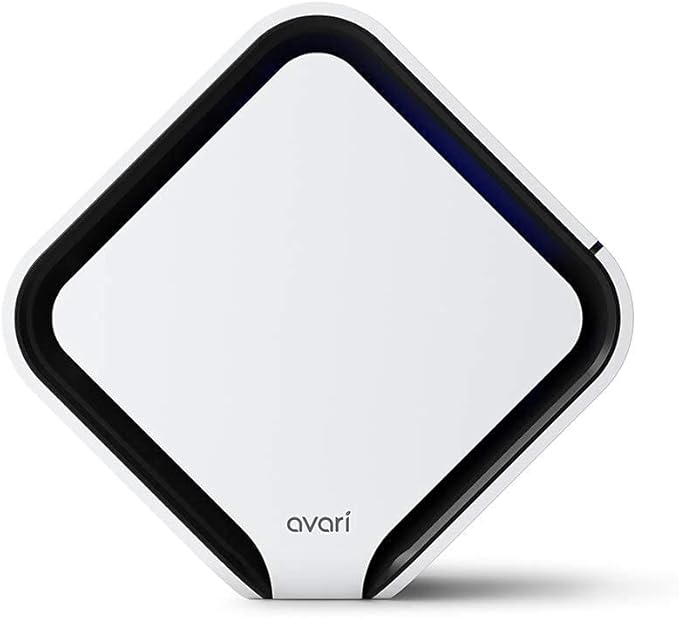 Avari QB 3-Stage Personal Air Purifier made in Korea with Electrostatic Charged Filter, Charcoal Filter & UV LED Sanitizer