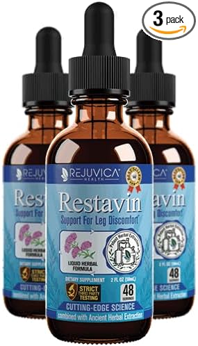 Restavin - Advanced Leg Support Supplement - Liquid Delivery for Better Absorption - Vitamin C, Iron, Valerian, Turmeric, Magnesium & More!