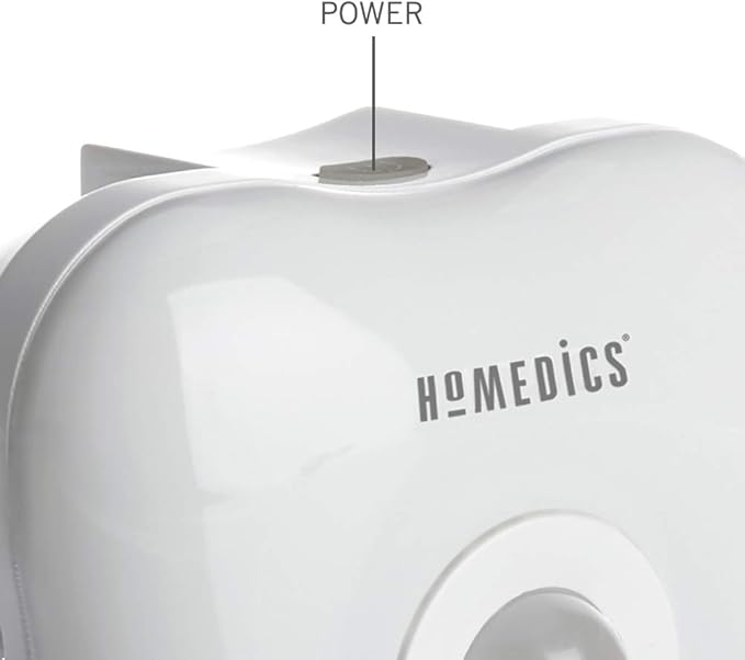 Homedics TotalClean Personal UV-C Plug-In Air Sanitizer – Small Air Purifier for Bedrooms and Bathrooms, Built-In Night-Light for Small Spaces, Auto-On Motion, White