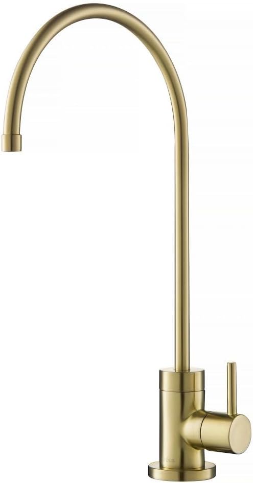 KRAUS Purita 100% Lead-Free Kitchen Water Filter Faucet in Spot Free Antique Champagne Bronze, FF-100SFACB