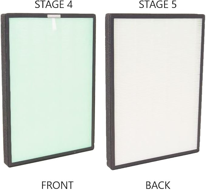 Double Dual-stage Replacement Filters for HEPA Air Purifier used with Antibacterial Filter Activated Carbon and Cold Catalyst Filter Remove Odors from Air\