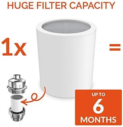 Invigorated Water PH005 Shower Filter Replacement Kit for pH Energize – 15-Stage Hard Water Filter, Removes Chlorine & Metals, Enhances Hair & Skin