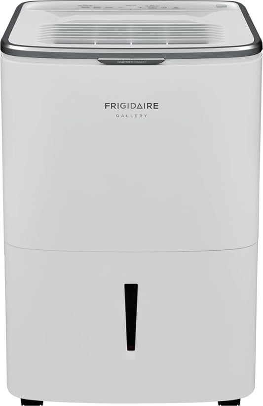 Frigidaire 50-Pint Smart Dehumidifier for Basement, Garage, Attic, 115V, Energy Star Moisture Absorber with Timer, Wi-Fi, App Control and Amazon Alexa & Google Home Compatibility in White
