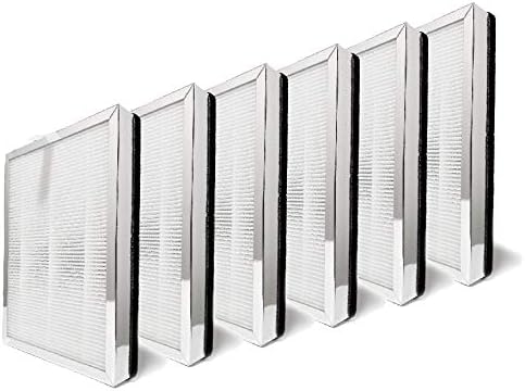 Nispira 3-in-1 True HEPA Activated Carbon Filter Replacement For MA#25 Air Purifier Part MA#25R | Remove Smoke, Dust, Pollen | Size 9.75 x 6.75 x 1.40 Inches | 6 Packs