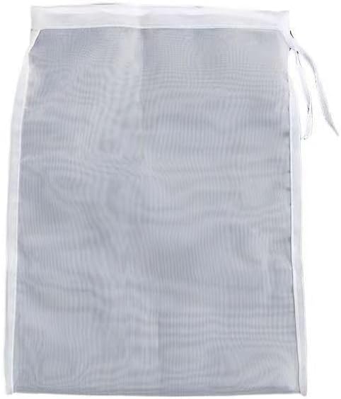 1Pc White Nut Milk Bag Reusable Cheesecloth Bags For Straining Almond Soy Milk Strainer For Cold Brew Coffee Tea Beer Juice Fine Nylon Mesh Cheese Cloth Colanders and Food Strainers