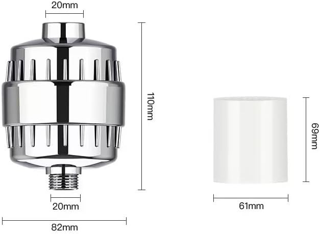 20 Stage Shower Filter Replacement Cartridge - ZGMEH Universal Shower Water Filter for Hard Water Purifier,Removes Chlorine, Heavy Metals, Iron, Other Sediments, Water Softener,Improve Skin and Hair