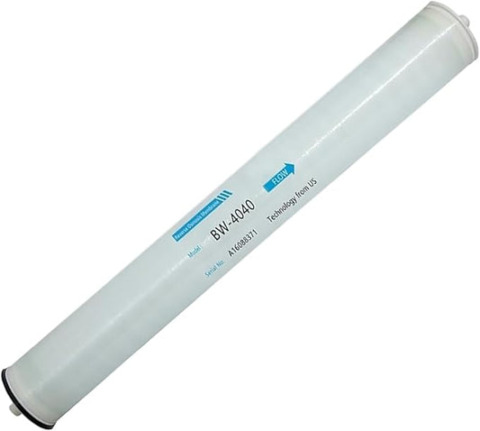 4" x 40" BW-4040 Reverse Osmosis Membrane for Desalination of Brackish Water, Perfect for Commercial, Industrial, Whole House, NSF Certified, 99.5% Desalination Rate, 2400 GPD