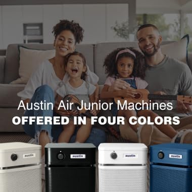 Austin Air HealthMate Plus Junior Air Purifier, White - Advanced 4- Stage Filtration Air Purifiers For Home with Activated Carbon & Zeolite - Ideal as Air Purifiers for Bedroom, Model A250