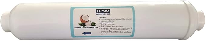 IPW Industries, Inc. - Replacement Water Filters Set - Carbon Block Filters, PP Sediment Filter and for Inline Cartridge Reverse Osmosis (RO) System
