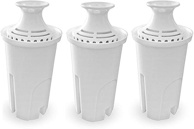 GoldTone Brand Charcoal Water Filters fits Brita and Mavea Water Pitchers. Replaces your Brita Charcoal Water Filter and Replacement Brita Water Filter (3 PACK)