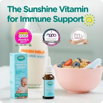 Colief Vitamin D 3 Drops | The Infant's Sunshine Vitamin for Immune Support | Liquid VIT D3 Supplement for Babies from Birth | Suitable for All The Family | 370 Servings | 0.67 Fl Oz