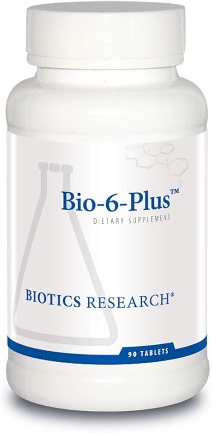 Biotics Research Bio 6 Plus Digestive Support, Supports Pancreatic Function, 50,000 NF Units Amylase, 9,300 NF Units Lipase, 50,000 NF Units Protease, Pancreatic and Digestive Enzymes 90 Tablets
