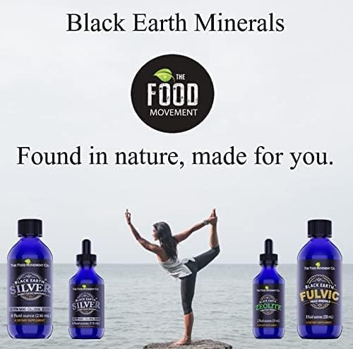 Black Earth Zeolite with Humic Fulvic Acids Trace Minerals for Adults and Kids for Detox, Gut Health and Immune Support - 2oz Liquid Drops Supplement