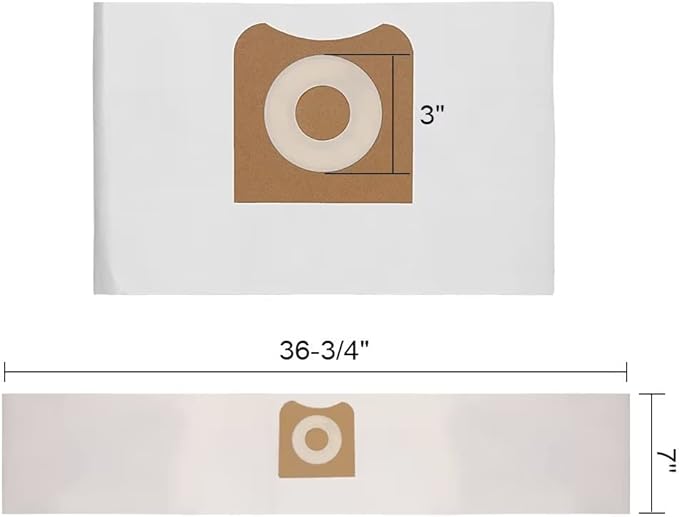 2 Pack VF3500 Replacement Filter for Ridgid Shop Vac 3-4.5 Gallon Wet Dry Vacuums + 2 Pack VF3501 Filter Bags Compatible with Ridgid 3-4.5 Gallon Wet Dry Vacuums (4 Pack)