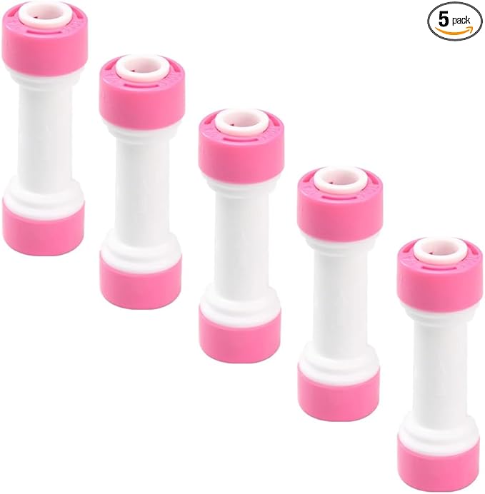 1/4 inch Quick Connect one Way Check Valve for RO purifiers Water Reverse Osmosis System,5 PCS