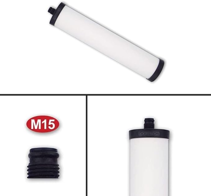 Doulton M15 UltraCarb Ceramic Drinking Water Filter Candle for Franke 02, Franke Triflow, Filterflow, All 1st Gen Steel and 2nd Gen Plastic Housings ¦ FRX01 ¦ 10 inch ¦ M15 Thread ¦ W9223021 (1 Pack)