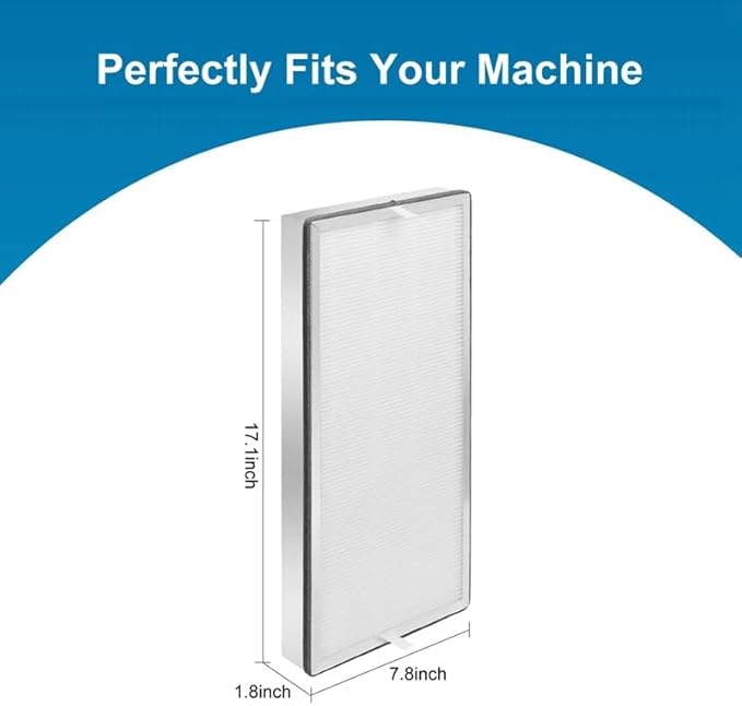 Replacement Parts 3 in 1 Ture Hepa Filter Compatible with Medify MA-40 Series Air Purifier Composite Filtration 2-Pack