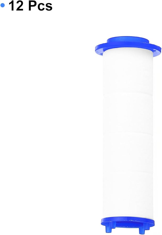uxcell 12 Pcs Shower Head Filter 2.8 Inch PP Cotton Filter Cartridge Replacement High-Pressure Handheld Fan Shower Jet Sets