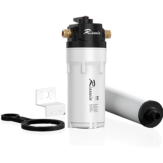 8GPM Whole House Water Filter & Water Filtration System – 3-Stage Chlorine/Sediment/Rust Filtration | Outdoor -11°F | Quick Install for Renters/Homeowners (Easy Replacement)