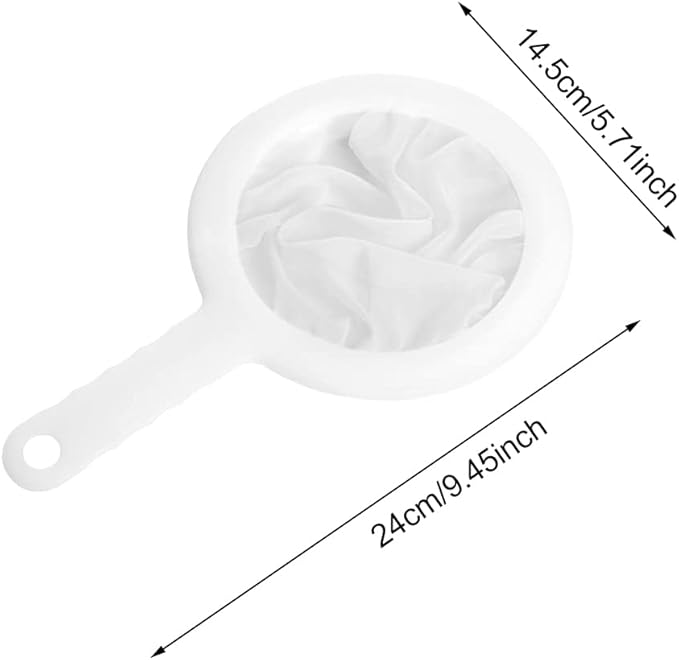 2-Piece 200-Mesh Ultra-Fine Juice Strainer Set, Smooth Fine Mesh for Soy Milk, Juice, Wine, Multi-Purpose Kitchen Strainer with Non-Slip Handle for Home & Commercial Use