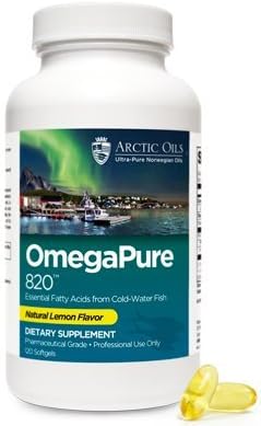 XYMOGEN OmegaPure 820 - International Fish Oil Standards (IFOS) Five-Star Certified Fish Oil - DHA EPA Omega-3 Supplement for Cardiovascular + Cognitive Support (120 Small Softgels)