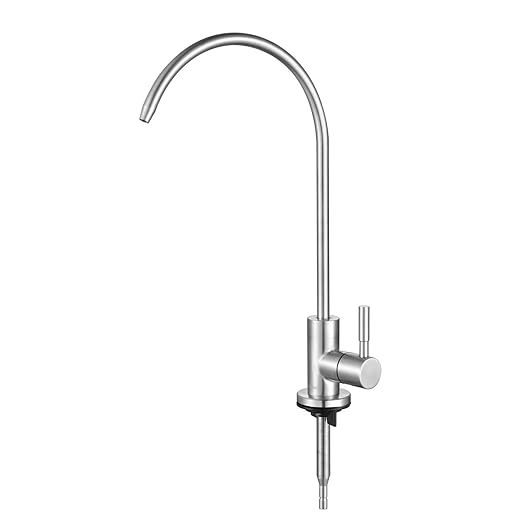 RO Water Filter Faucet Non-Air-Gap Drinking Water Beverage Faucet for Reverse Osmosis Systems Water Filtration System 304 Stainless Steel (Brushed Nickel)