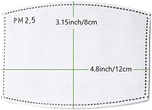 100pcs PM2.5 Activated Carbon Filter for Cloth Mask Ship from USA, 5 Layers Replaceable Anti Haze Filters Paper for Reusable Face Cover Outdoor - Anti Fogging Health Protection