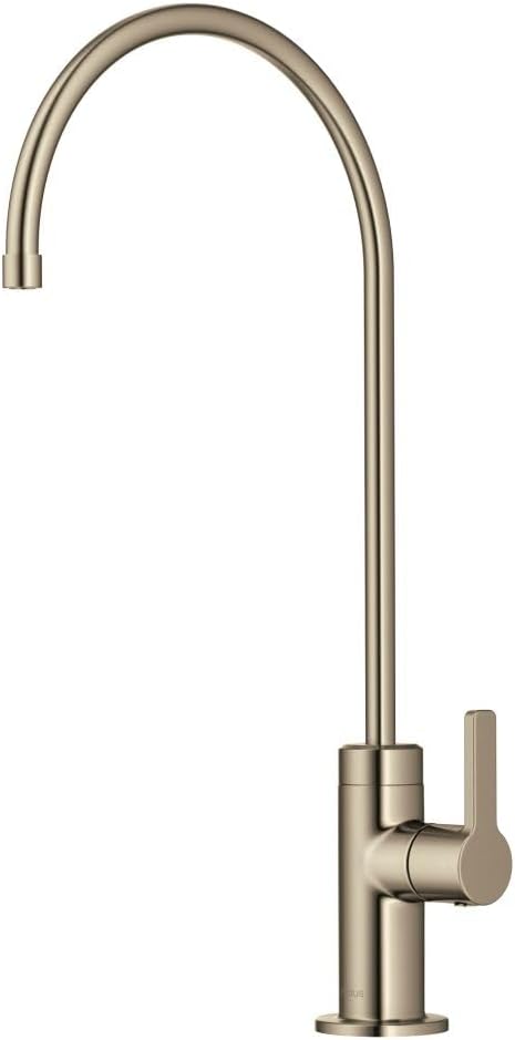 KRAUS Oletto Single Handle Drinking Water Filter Faucet for or Water Filtration System in Spot-Free Antique Champagne Bronze, FF-103SFACB