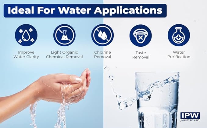 10 Lbs Bulk Water Filter/Air Filter Refill Coconut Shell Granular Activated Carbon Charcoal | 12x40 Mesh