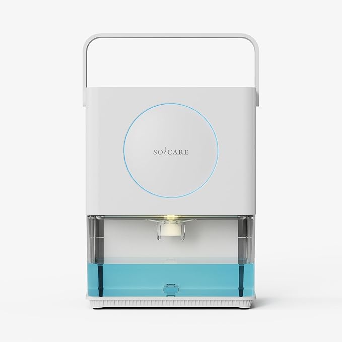 SOICARE 108 OZ (3.2L) Home Dehumidifier, Small Portable Room Dehumidifier for Bedroom Bathroom Basement RV Closet with HEPA Filter/Ambient Lights/Timer/Auto Off/Defrosting Function, White