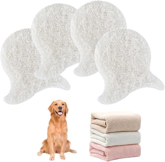 4 PCs Pet Hair Remover for Washing Machine, Reusable Pet Hair Remover for Laundry, Non Toxic Dog Hair Catcher for Washer, Bedding, Clothes (White)